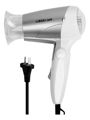 Secador De Pelo Cabello Libercam RSEC-01 Caliente 2 Velocidades 1000w Color Blanco y Gris