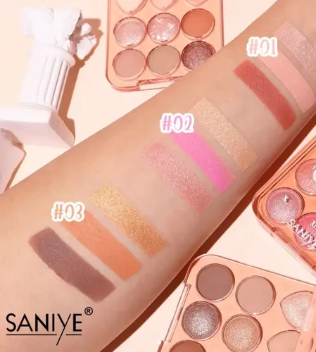 Paleta De 12 Sombras Para Ojos Color Saniye Make Up