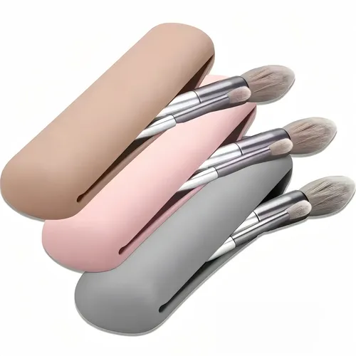 Estuche Porta Brochas Maquillaje Silicona X3 3-piece Set