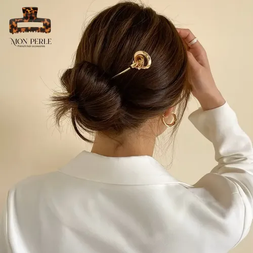 Horquilla Pelo Metal Dorada Palito Chino Rodetero