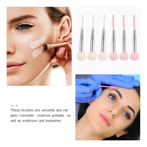 6 Uds. Esponja Doble Punta Para Cejas Maquillaje Mujer