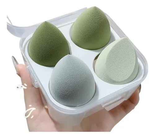 Esponjas De Maquillaje Beauty Blender 4 Piezas Húmedas Y Sec