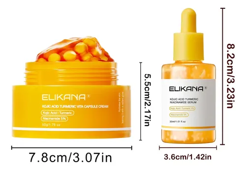Set Sérum Y Crema Facial Ácido Kójico Cúrcuma