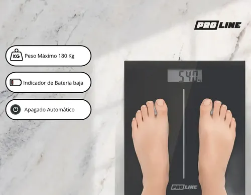 Balanza Digital Bdpl1023 Proline Hasta 180kg Vidrio Templado