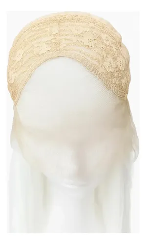 Peluca Lace Front Adiolacba Premium Símil Natural 70 Cm Tamaño De La Base Regulable Tono Blanco