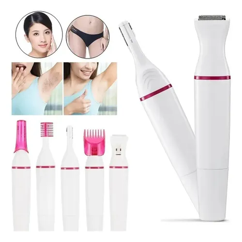 Depiladora Eléctrica Recargable Para Mujer, 5 En 1