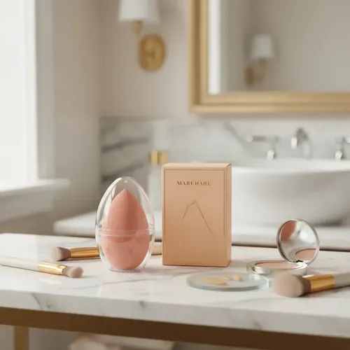 Esponja Gota Blender Para Maquillaje Con Estuche Marrón Claro 1 Mediana