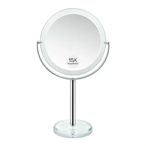 Espejo De Maquillaje Snowflakes De Doble Cara Con Aumento De