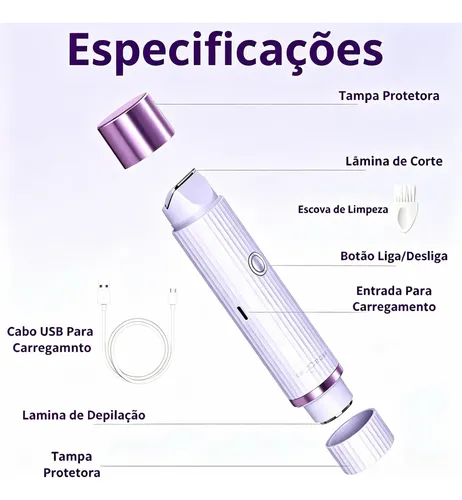 Dispositivo Eléctrico De Depilación Para Mujeres, Recargable
