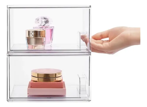 Organizador De Escritorio Y Maquillaje Acrílico Transparente