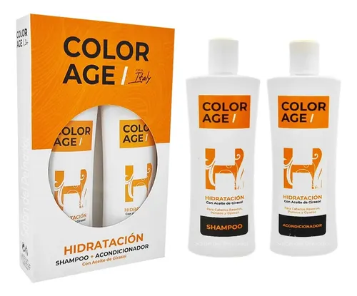 color age kit hidratante shampoo y acondicionador con girasol 250mL