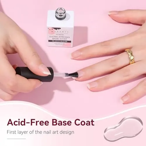 Esmalte De Uñas Makartt Base Coat, 15 Ml, Extra Fuerte Y Dur