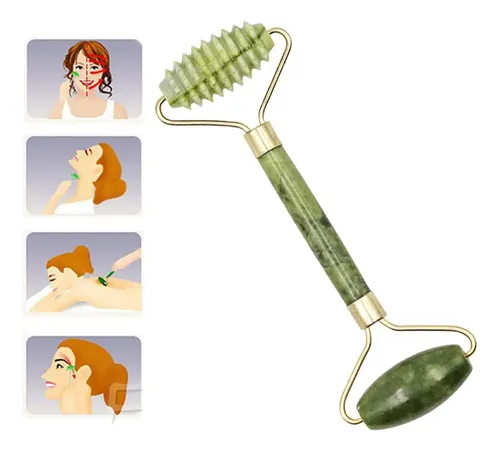 Masajeador Facial Jade Roller & Gua Sha Generic Verde