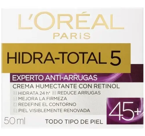 Loreal París Crema Hidra Total 5 Expert +45 Antiarrugas 50gr