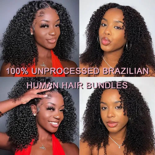 Cabello Rizado Humano 3 Mechones 16-18-20p Pulgadas 100%