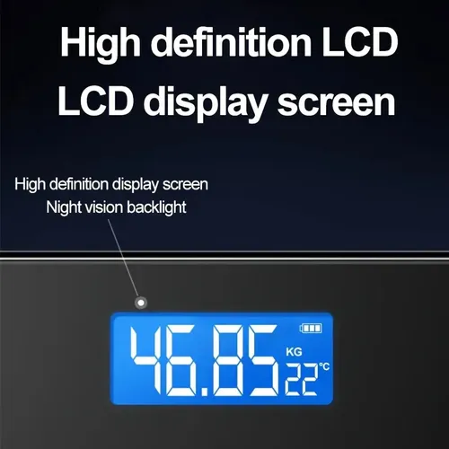 Báscula Digital Led De Peso Corporal Con Interruptor De Kg/l Negro