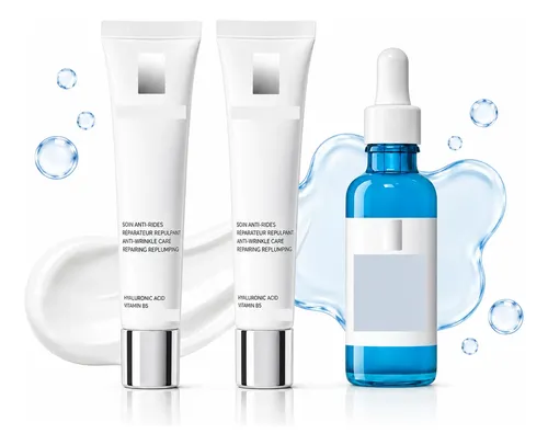 Kit Skincare Facial Sérum Hidratante 2 Cremas Reparadoras