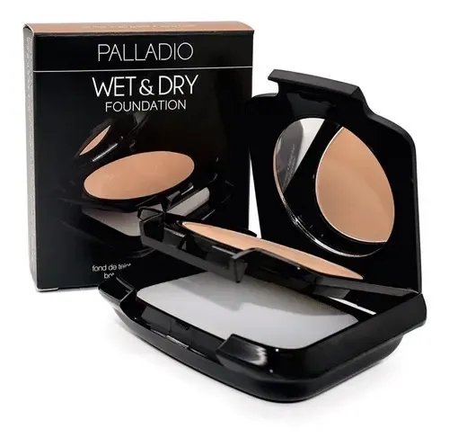 Base de maquillaje en polvo compacto Palladio Base herbal Wet & Dry Foundation