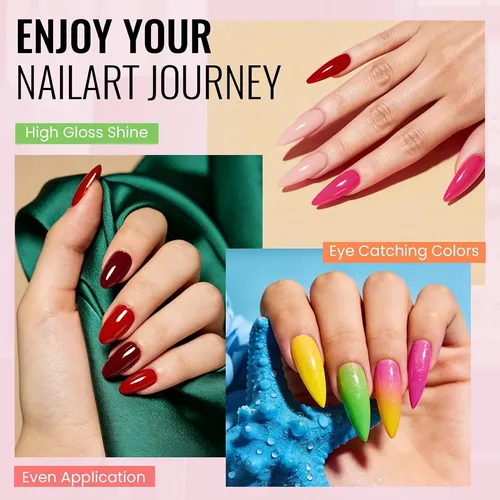 Set Profesional Esmaltes Gel 45 Colores Uv Manicura