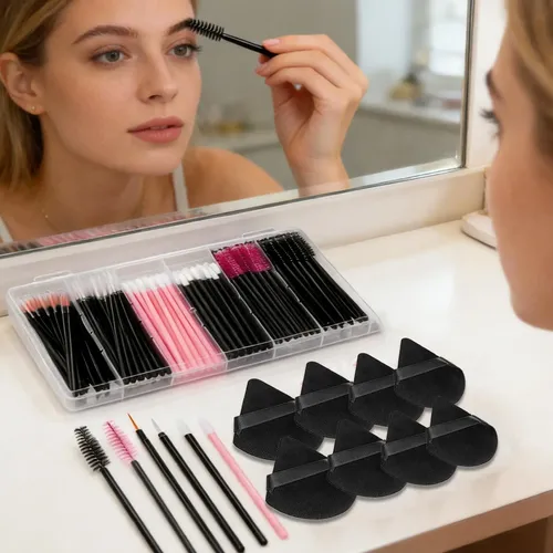 Kit 300 Aplicadores Descartables Para Maquillaje Ojos