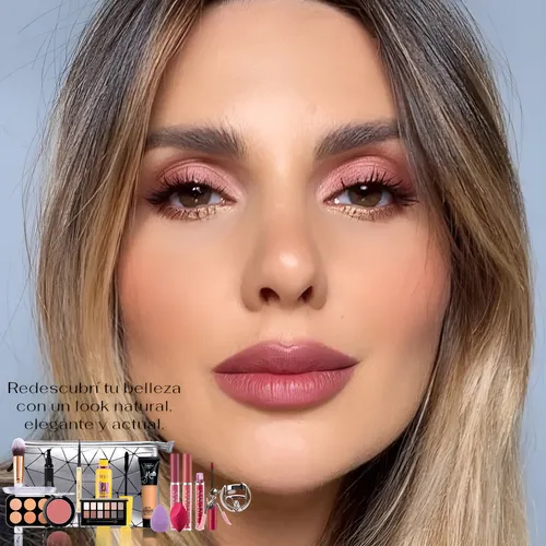Kit Maquillaje Dama Tonos Neutros Look Rejuvenecedor Natural