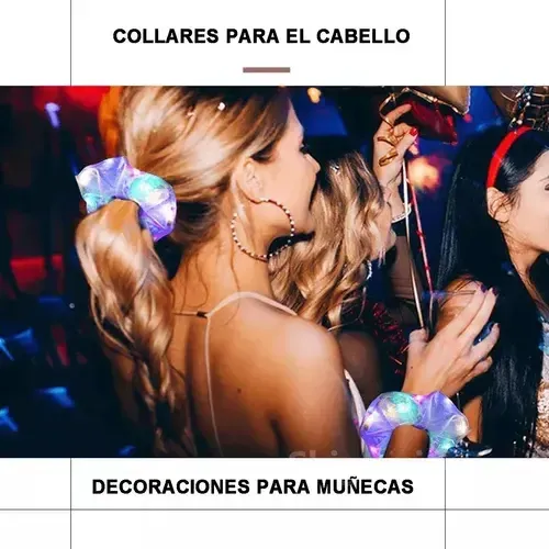 A 12pzs Goma Elásticas Led Light Pelo Scrunchies Para ,