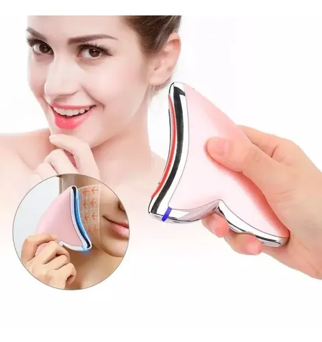 Masajeador Guasha Electrico Facial Cuello Calor Fototerapia