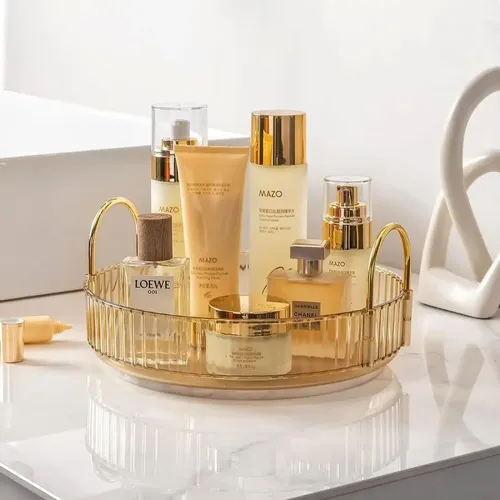 Estante Organizador De Maquillaje De Acrilico Giratorio 360°