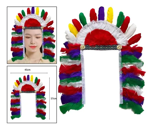 Tocado De Plumas, Diadema, Accesorios De Disfraz