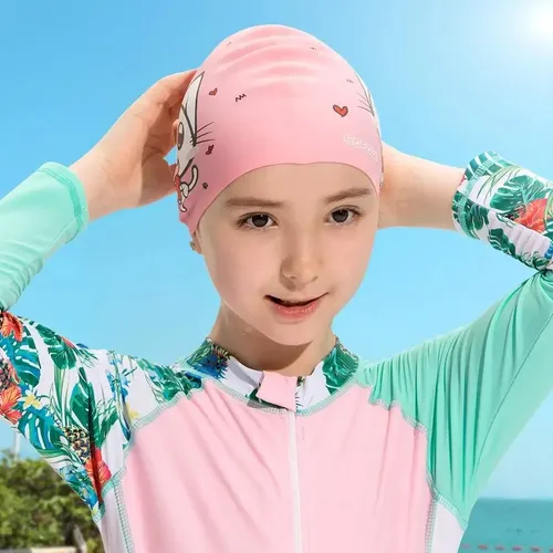 .* Gorro For Natacion Copozz, Infantil, Impermeable, Rosa .*