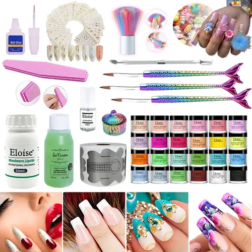 Kit Completo Para Hace Esculpidas Acrílicas Monomero Polimer