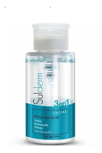Agua Micelar Sulderm 3 En 1 Limpieza 200 Ml