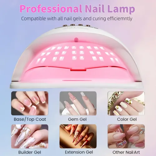Lámpara Uv Led Para Uñas 380w Sensor Y 4 Tiempos