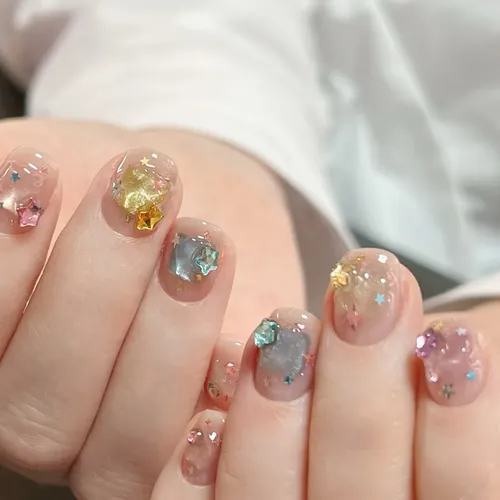 Calidad Superior Parche De Uñas Con Diamantes De Color Rosa