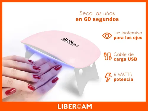 Cabina De Uñas Lampara Luz Led Secador Uv LIBERCAM RUÑA-01 Manos Esculpida 6w Color Blanco