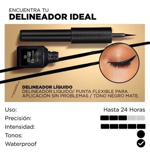 Delineador Infallible 24h Matte Liquid Negro Mate