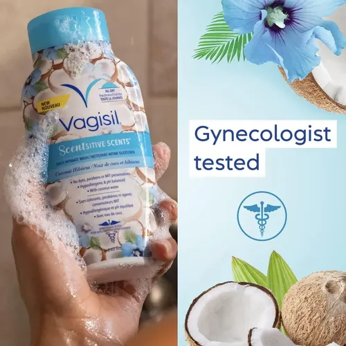 Lávado Íntimo Vagisil Scentsitive Coconut Hibiscus 12 Oz