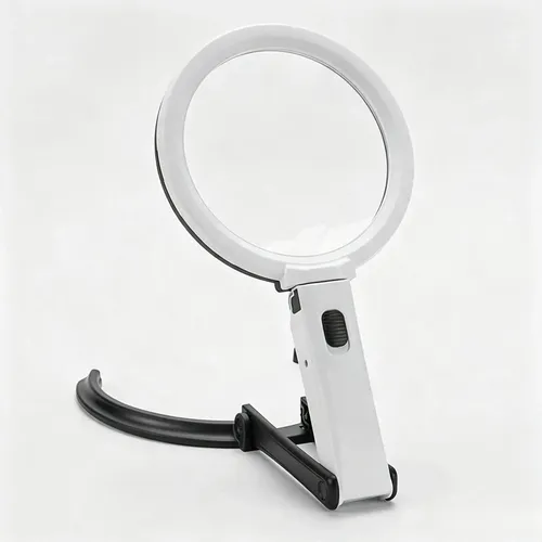 Lupa De Iluminación Led De 12 Luces Espejo Grande De 130mm