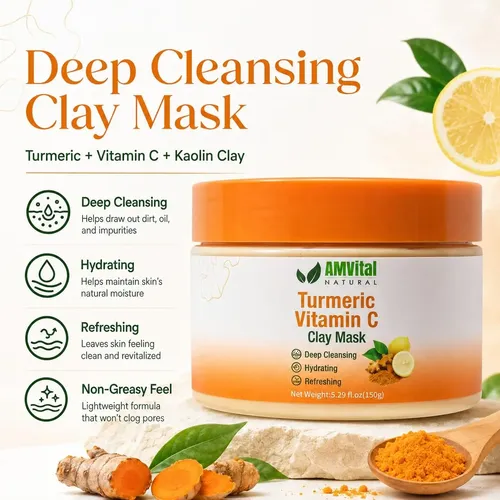 Vitamin C Clay Mask With Kaolin & Bentonite Clay, 5.29 Oz