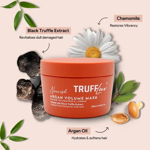 Mascarilla Capilar Truffluv Nourish Argan Volume W/ Black Tr