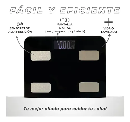 Balanza Digital Baño Inteligente Bluetooth Personas Corporal