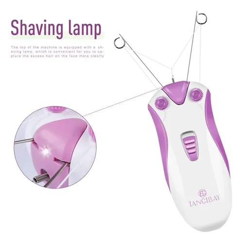 Depiladora Facial Eléctrica Inalámbrica De Algodón Morado Ro