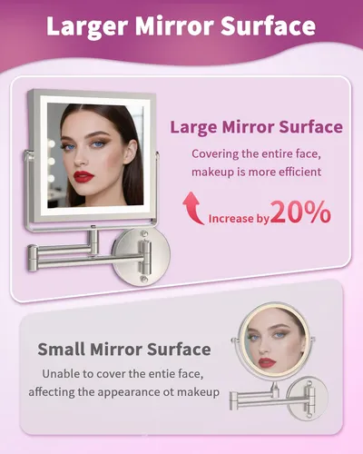 Espejo De Maquillaje Wzkaly Recargable Con Aumento 1x/10x Y