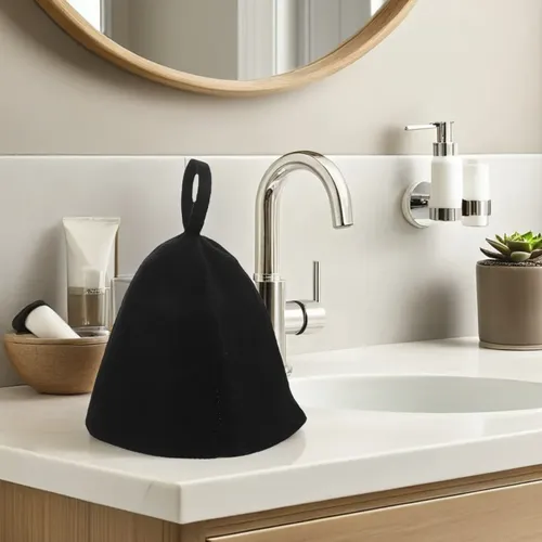 Gorro De Baño Ruso De 3 Piezas: Gorro De Sauna De Fieltro, G