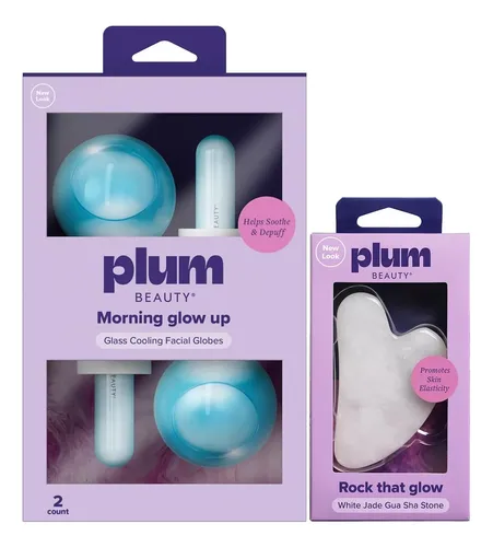Set Masajeador Facial Piedra Gua Sha Y Globos Hielo