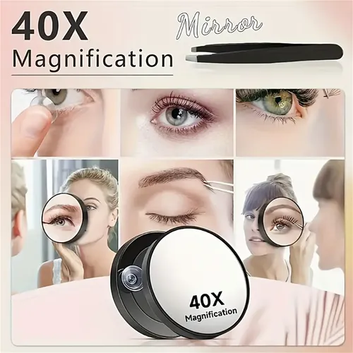 Espejo De Aumento De 10x/30x//40x, Espejo De Mano Con Mango,