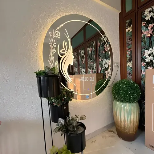 Espejo Circular Led 60cm Espejo Cálido Romántico Marco Diseño 6