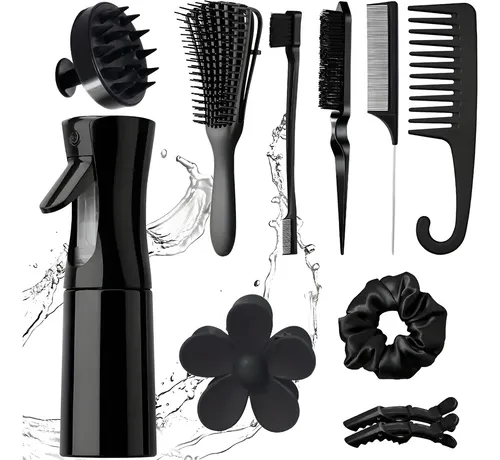 Kit 11 Peines Para Peinar Rizos Cabello Negro Negro