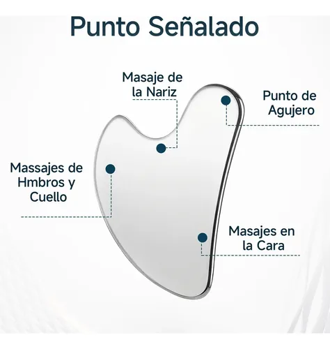 2 Pzs Gua Sha, Masaje Facial Gua Sha De Acero Inoxidable,