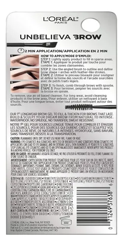 Gel Para Cejas L’ore Al Paris Unbelieva-brow Zxw07